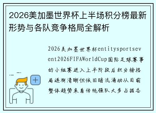 2026美加墨世界杯上半场积分榜最新形势与各队竞争格局全解析 2026美加墨世界杯上半场积分榜最新形势与各队竞争格局全解析